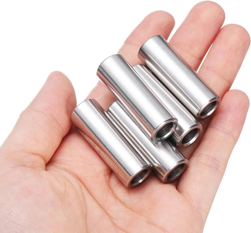 uxcell 10 Pcs Stainless Steel Spacer 5/16" Bore x 1/2" OD x 1-7/16" Length Screw Bushing Plain Finish Round Metal Spacer for 5/16" Screws Bolts and Rods - Image 4